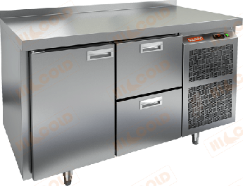 BN 12/BT стол охл. (-10-18), 1 дверь, 2 ящика, 1390х500х850мм, HICOLD RUS